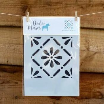 Stencil Floral Pattern Tile - Dala Muses