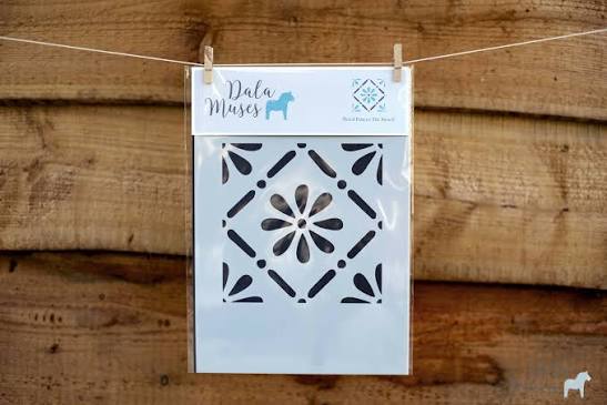 Stencil Floral Pattern Tile - Dala Muses