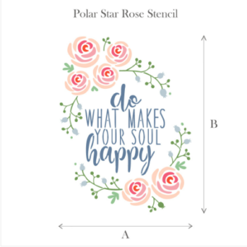 Stencil Polar Star Rose - Dala Muses